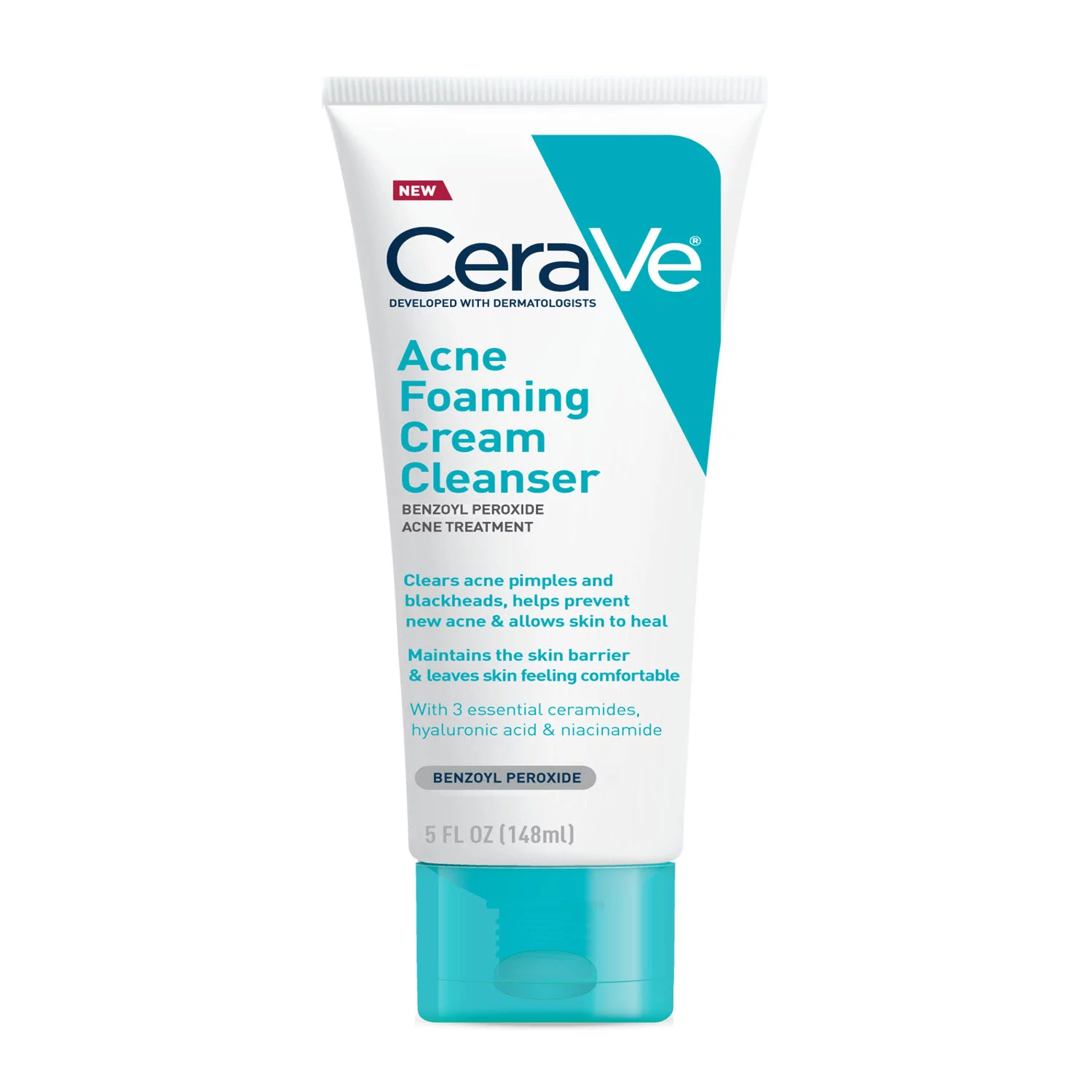 Cerave Acne Foaming Cream Cleanser Benzoyl Peroxide 4%
