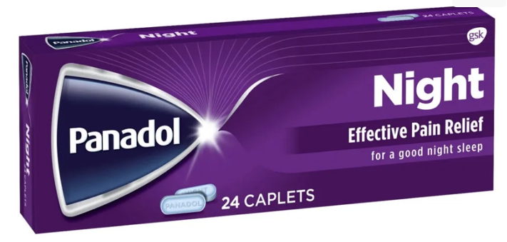 Panadol Night (Paracetamol/Diphenhydramine) *24caplets*