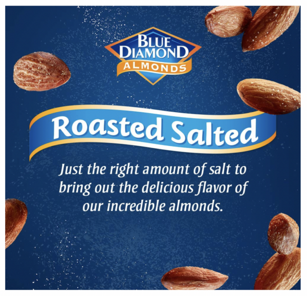 Blue Diamond Almonds Roasted Salted Snack Nuts *Single Serve Bags ...