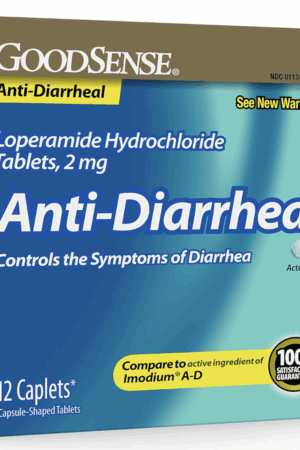 GoodSense Loperamide Hydrochloride 2 mg Anti-Diarrheal Tablets *12Caplets*