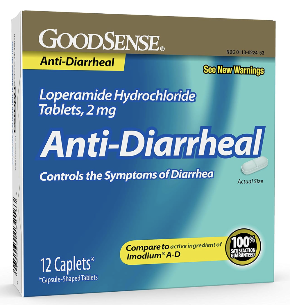 GoodSense Loperamide Hydrochloride 2 mg Anti-Diarrheal Tablets *12Caplets*
