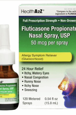 Health A2Z Fluticasone Propionate Nasal Spray, 24hour Allergy Relief *120sprays*