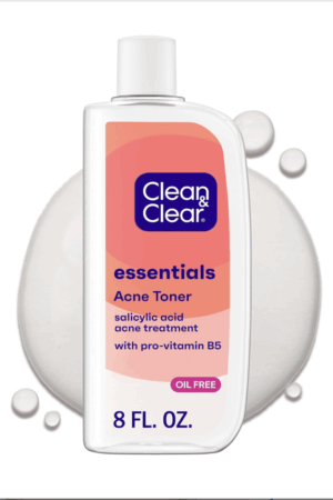 Clean & Clear Essentials Oil-Free Acne Toner, 2% Salicylic Acid, 8 fl oz
