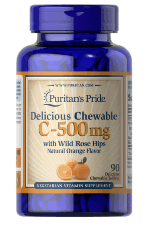 Puritan's Pride Chewable Vitamin C 500mg with Rosehip