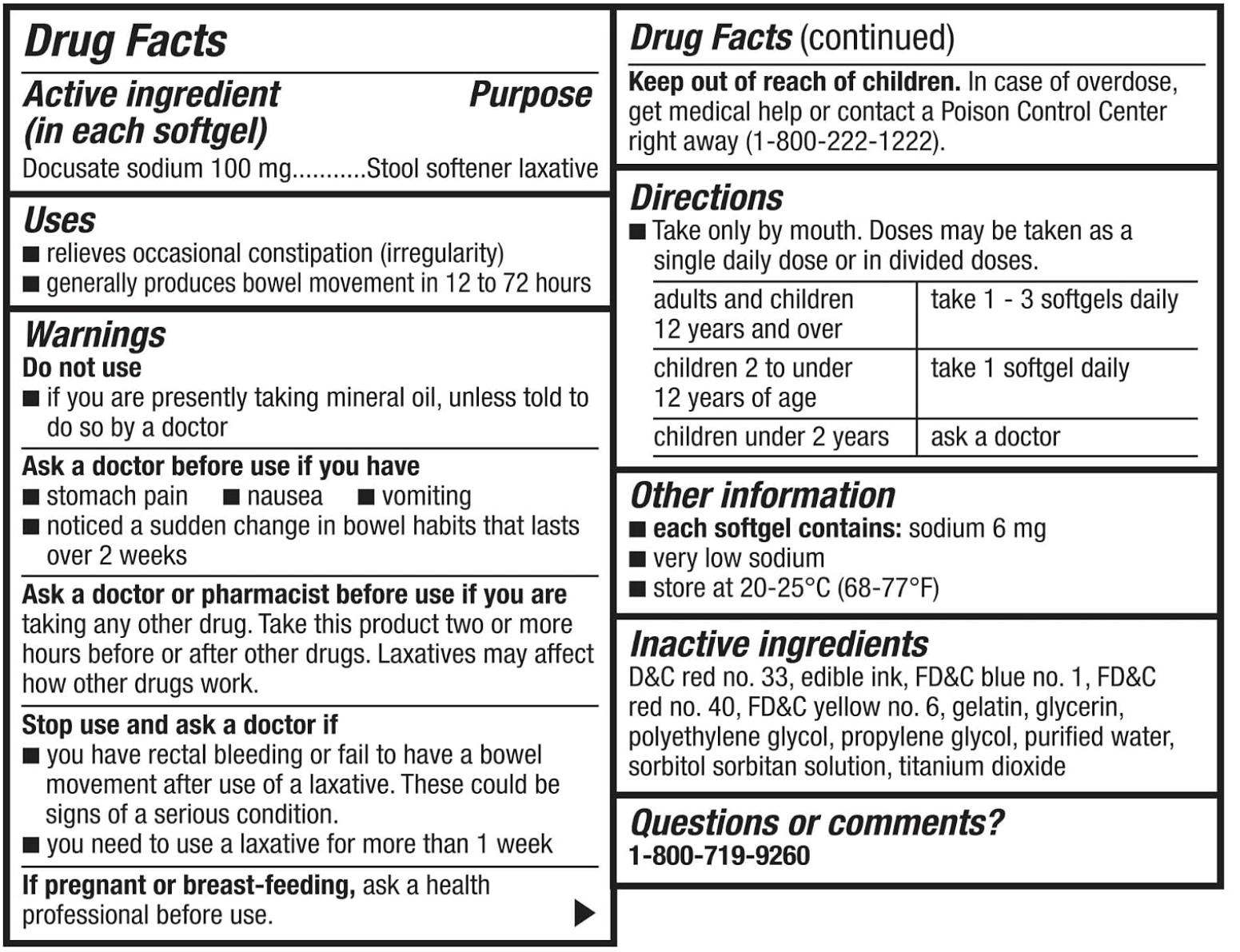 Goodsense Docusate Sodium 100mg Stool Softener Softgels - Image 2