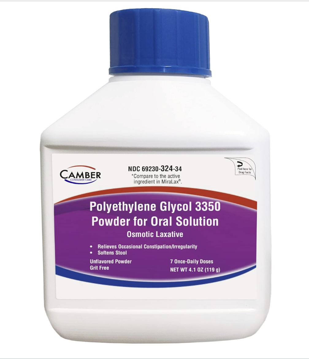 Camber Polyethylene Glycol 3350 Powder for Oral Solution